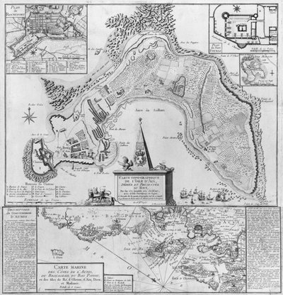 Plano de la Isla de Aix, 1757 de French School